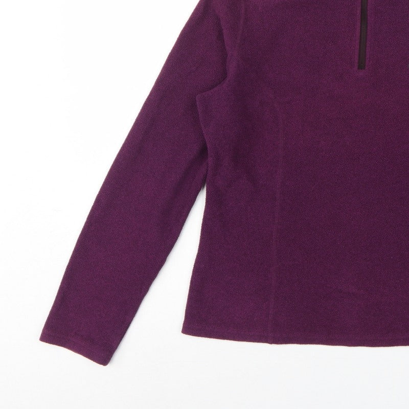 The North Face Women's Purple S 1/4 Zip Fleece Pullover Sweatshirt