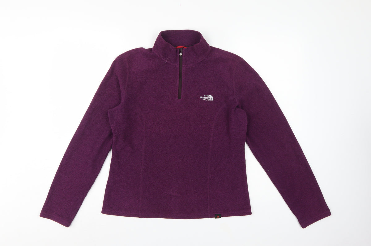 The North Face Women's Purple S 1/4 Zip Fleece Pullover Sweatshirt