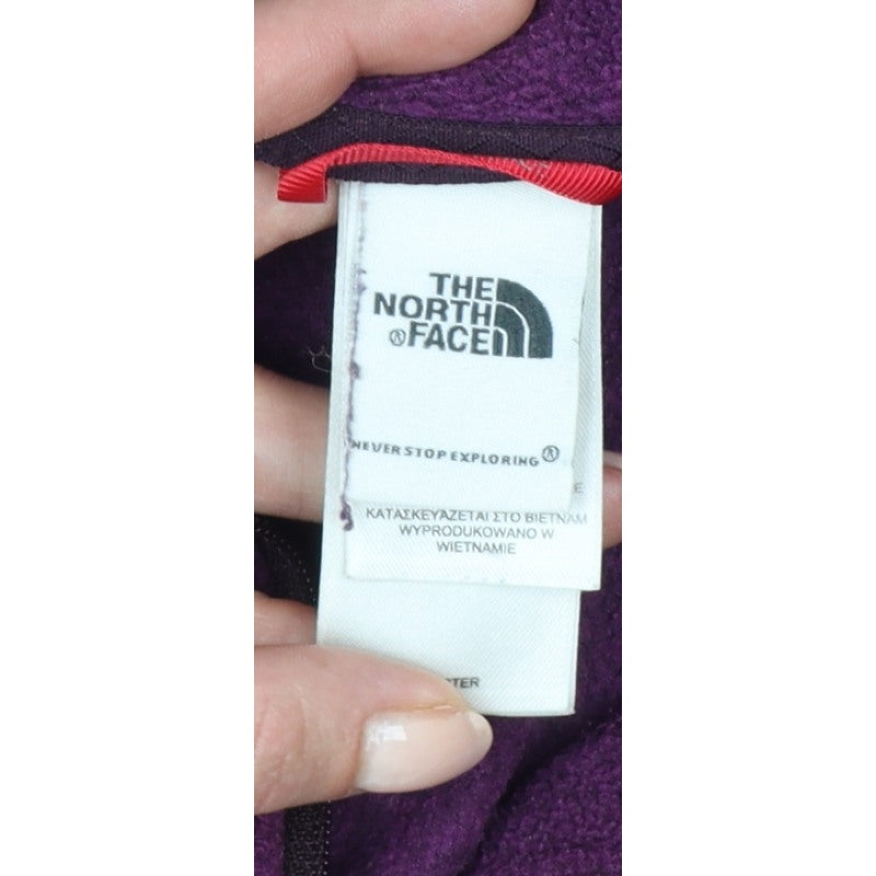 The North Face Women's Purple S 1/4 Zip Fleece Pullover Sweatshirt