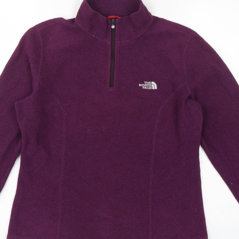 The North Face Women's Purple S 1/4 Zip Fleece Pullover Sweatshirt