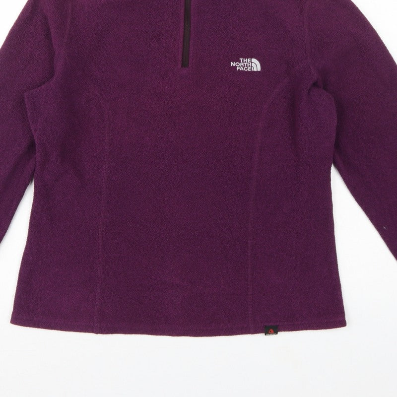 The North Face Women's Purple S 1/4 Zip Fleece Pullover Sweatshirt