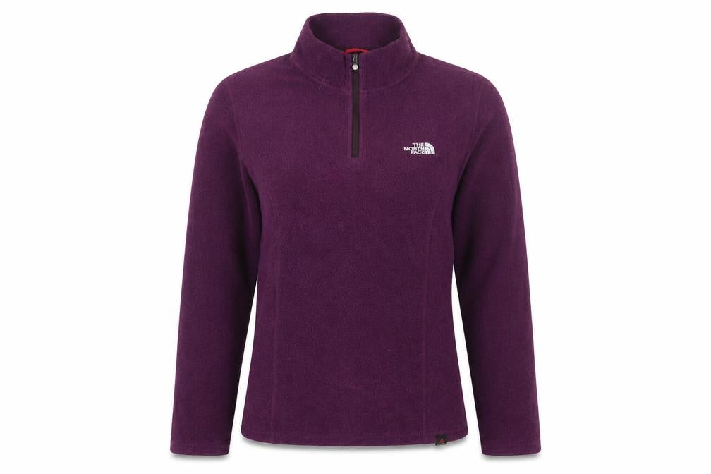 The North Face Women's Purple S 1/4 Zip Fleece Pullover Sweatshirt