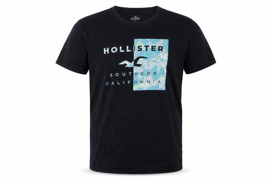 Hollister Men Black XL Southern California Graphic Print Crew Neck T-Shirt