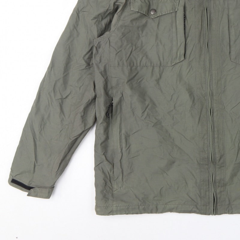 Marks & Spencer Men's Khaki L Military Jacket Full Zip Lined