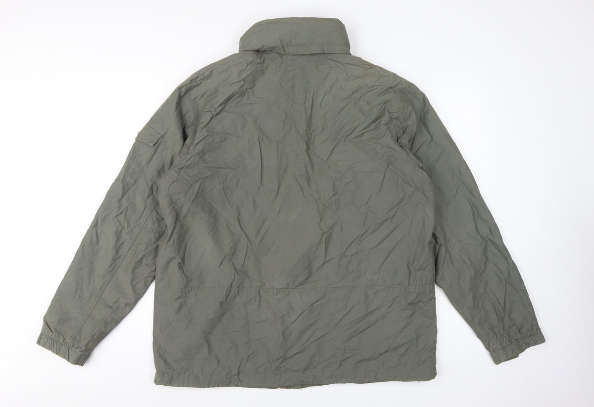 Marks & Spencer Men's Khaki L Military Jacket Full Zip Lined