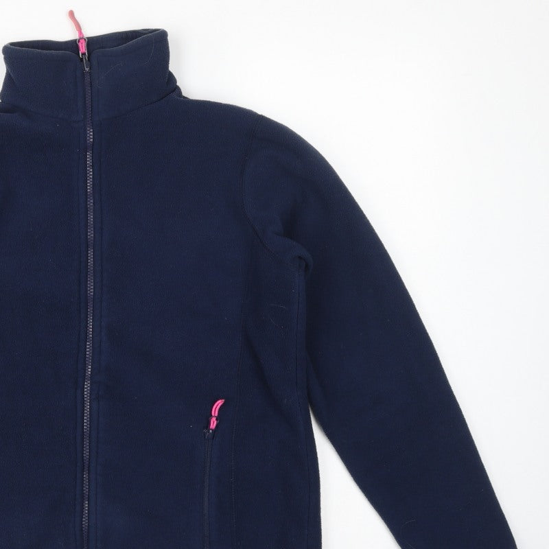 Rydale Women’s Blue XS Fleece Full Zip Basic Jacket Pink Trim