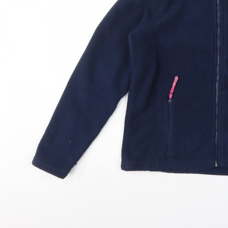 Rydale Women’s Blue XS Fleece Full Zip Basic Jacket Pink Trim