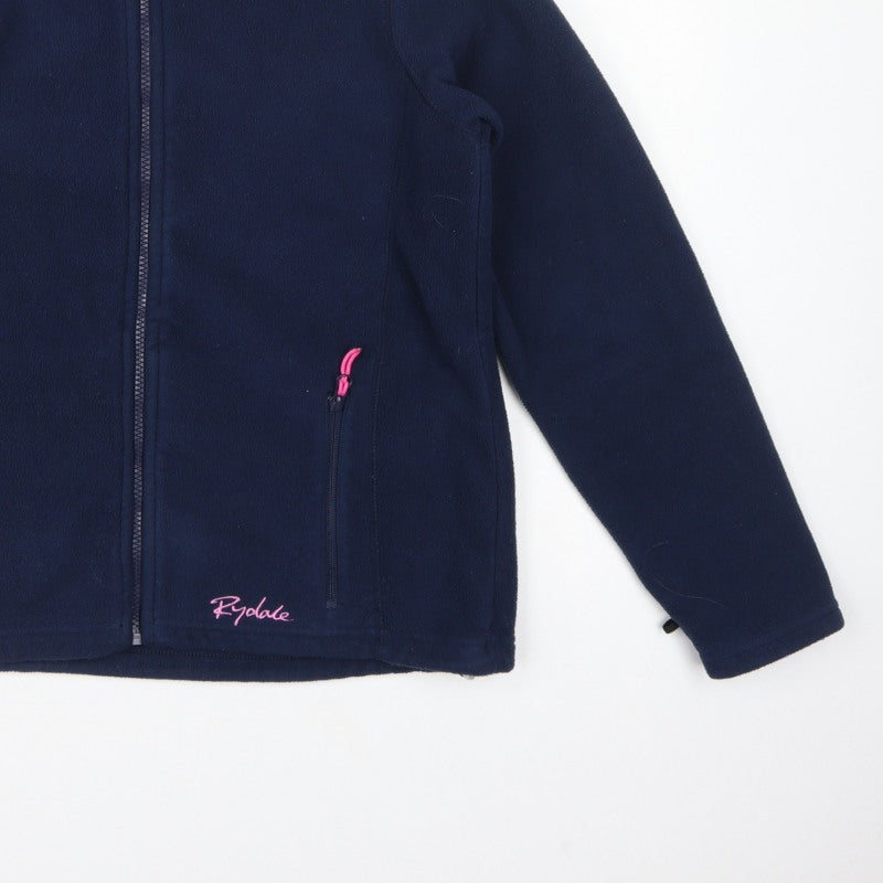 Rydale Women’s Blue XS Fleece Full Zip Basic Jacket Pink Trim