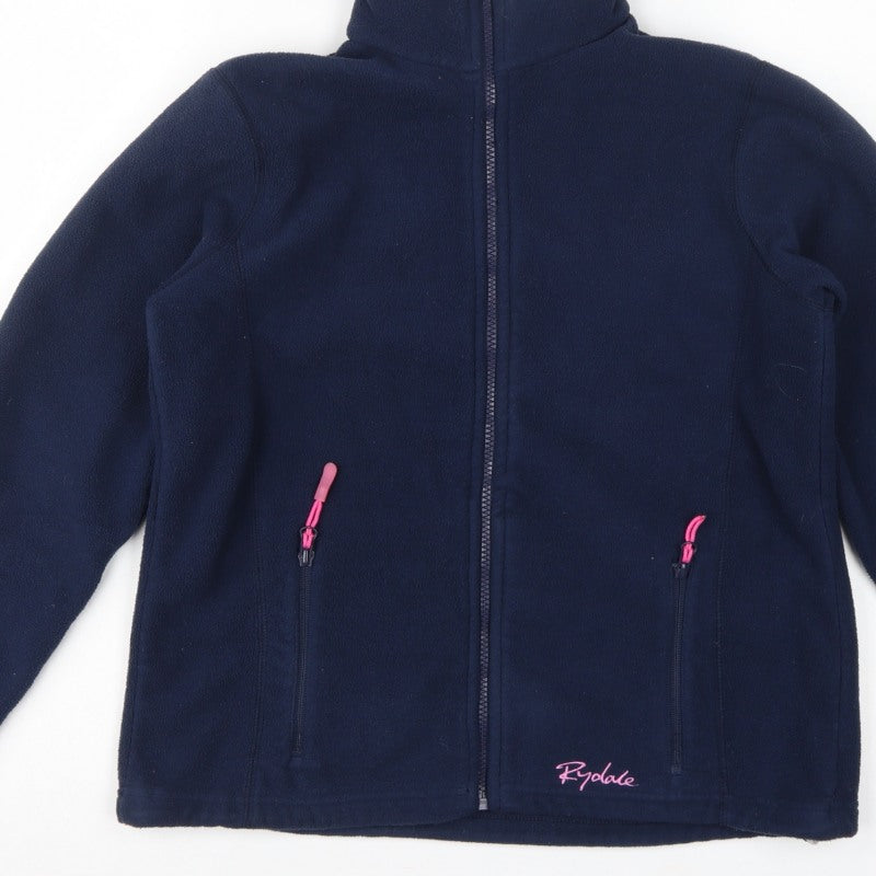 Rydale Women’s Blue XS Fleece Full Zip Basic Jacket Pink Trim