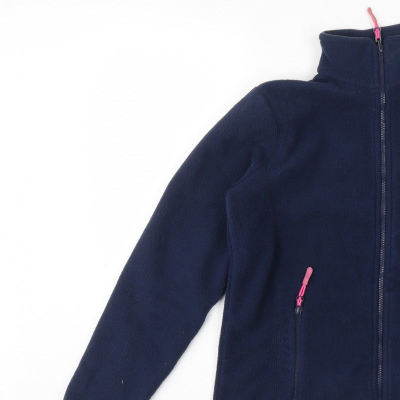 Rydale Women’s Blue XS Fleece Full Zip Basic Jacket Pink Trim