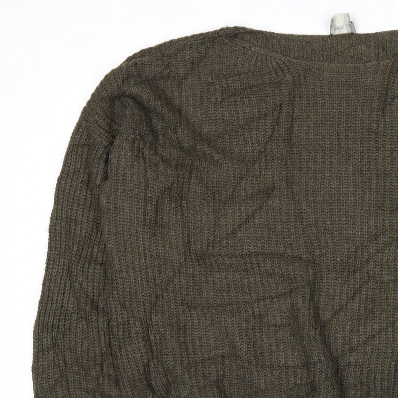 ASOS Women Grey UK 10 Cable Knit Crew Neck Pullover Jumper