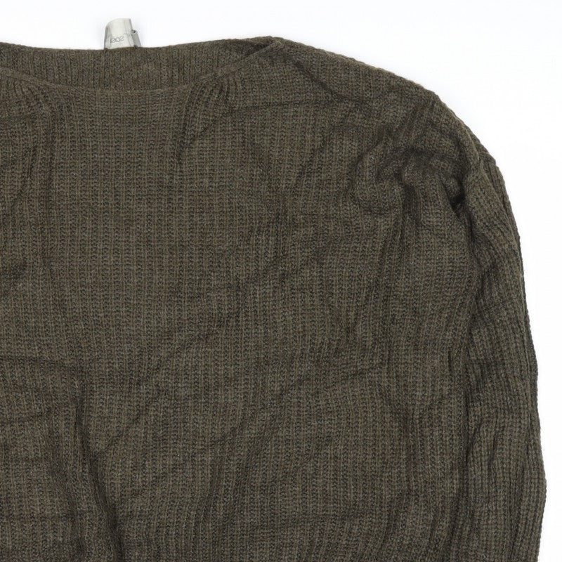 ASOS Women Grey UK 10 Cable Knit Crew Neck Pullover Jumper