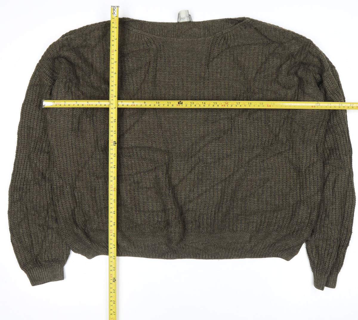 ASOS Women Grey UK 10 Cable Knit Crew Neck Pullover Jumper