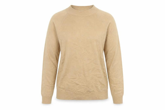 First Avenue Classics Women’s Beige Wool Mock Neck Jumper UK 12