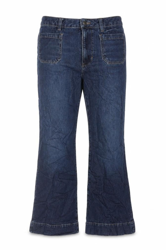 Marks and Spencer Women’s Blue Size 16 Regular Flared Dark Wash Jeans