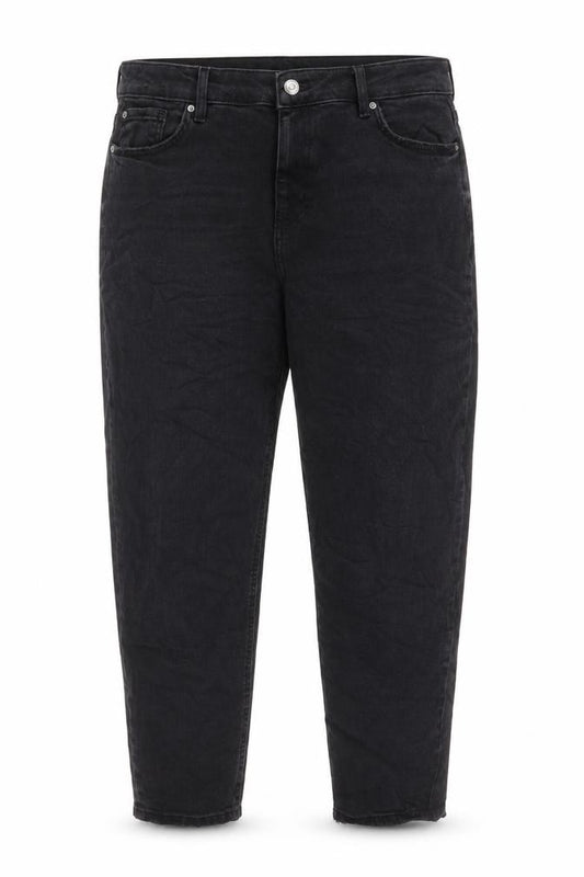 Marks & Spencer Women Black UK 18 Regular Mom High Rise Jeans