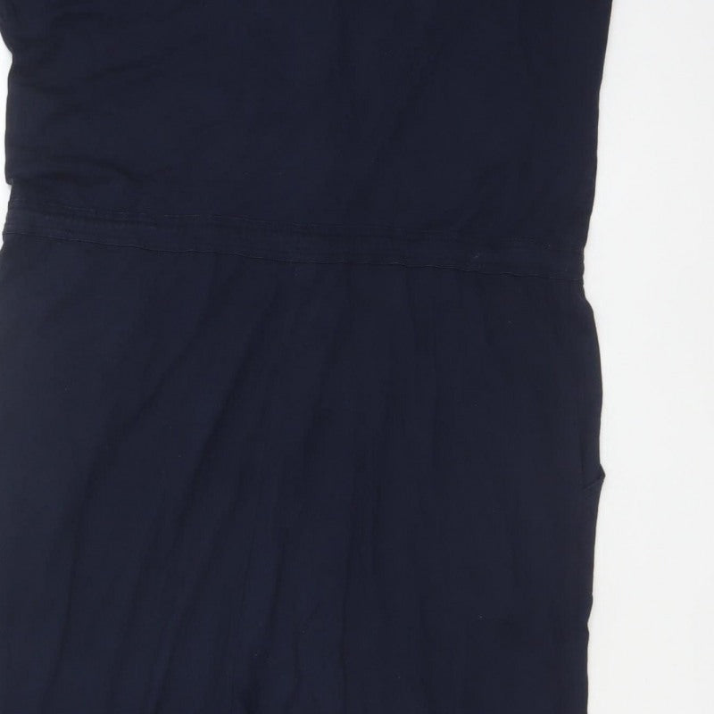Seasalt Cornwall Women’s Blue Size 10 Wide-Leg Button Jumpsuit