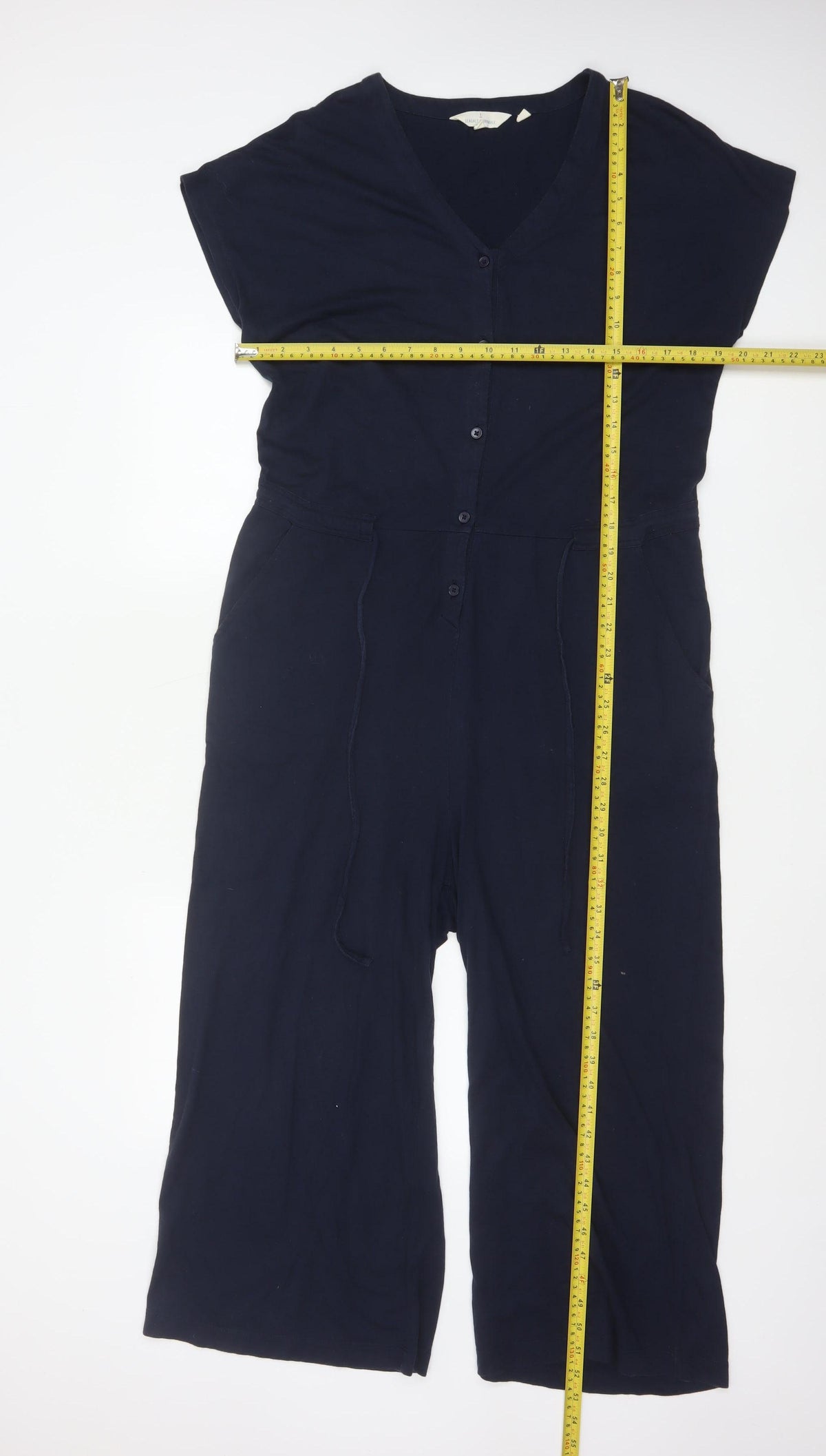 Seasalt Cornwall Women’s Blue Size 10 Wide-Leg Button Jumpsuit