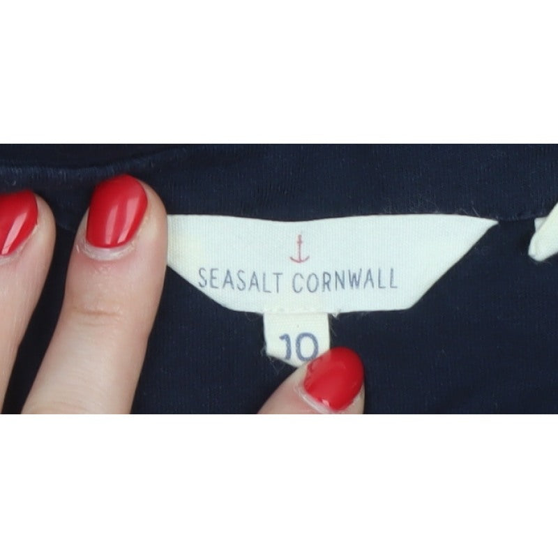 Seasalt Cornwall Women’s Blue Size 10 Wide-Leg Button Jumpsuit