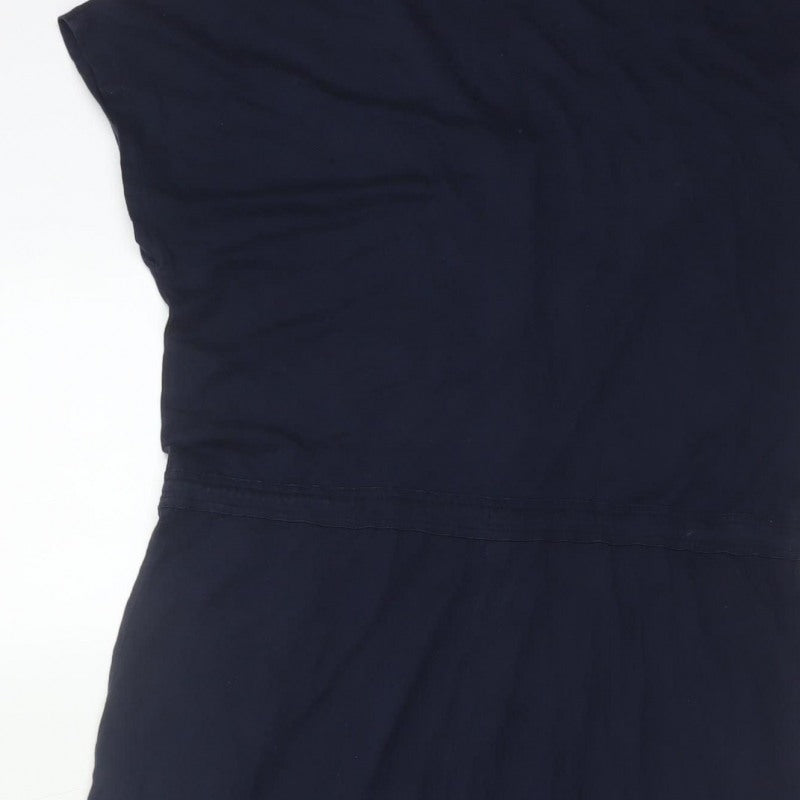 Seasalt Cornwall Women’s Blue Size 10 Wide-Leg Button Jumpsuit