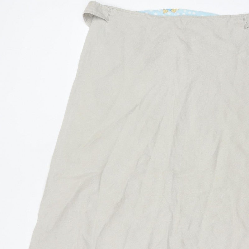 Boden Teens Beige A-Line Long Skirt Size 10 Lined Zip