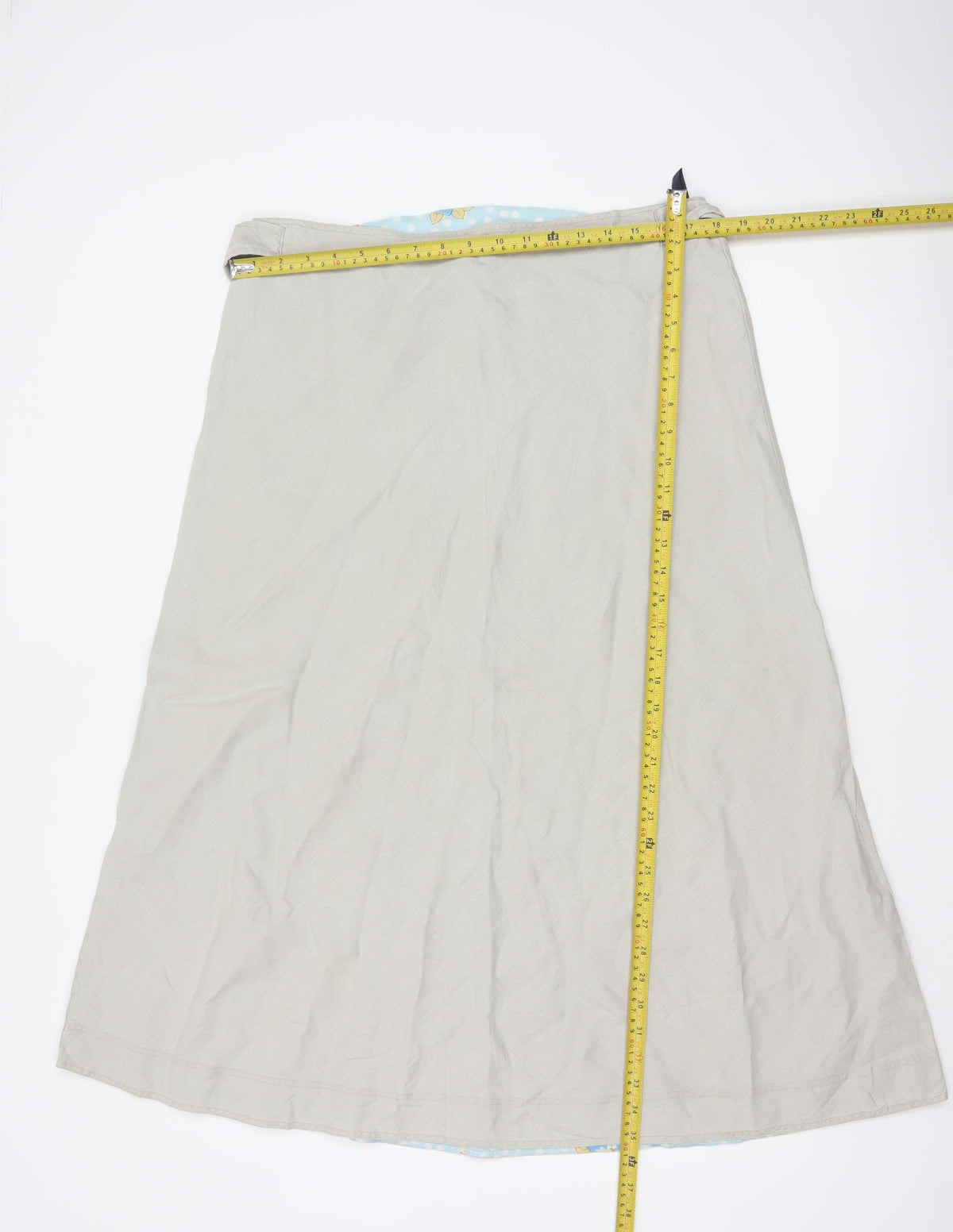 Boden Teens Beige A-Line Long Skirt Size 10 Lined Zip