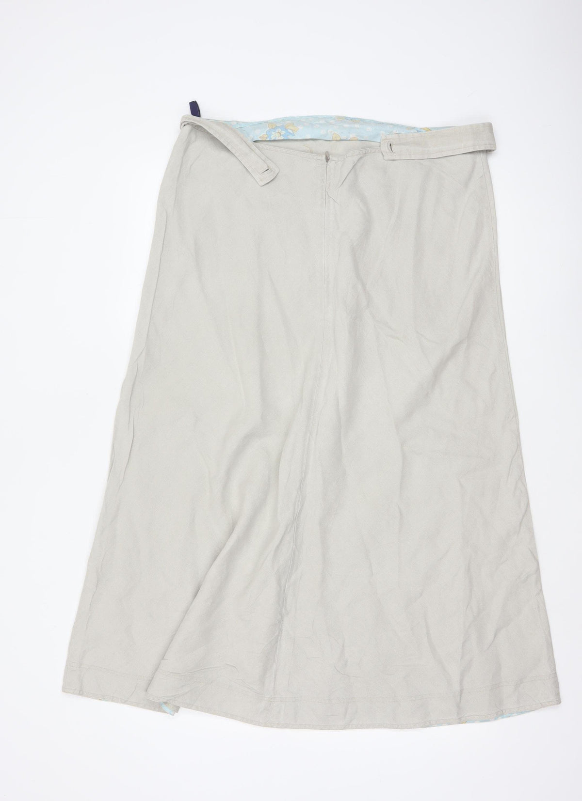 Boden Teens Beige A-Line Long Skirt Size 10 Lined Zip