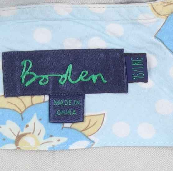 Boden Teens Beige A-Line Long Skirt Size 10 Lined Zip