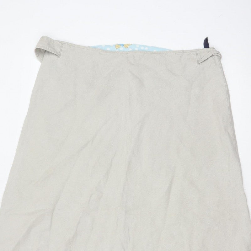 Boden Teens Beige A-Line Long Skirt Size 10 Lined Zip