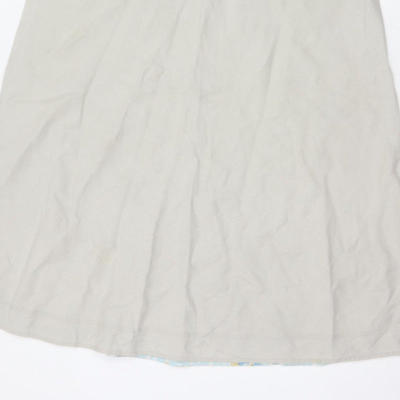 Boden Teens Beige A-Line Long Skirt Size 10 Lined Zip