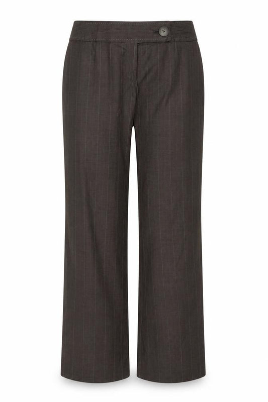 Next Women’s Brown Pinstripe Wool Bootcut Dress Trousers Size 12 Regular