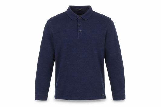 Hugo Boss Men’s Blue XL Slim Fit Long Sleeve Cotton Polo Shirt