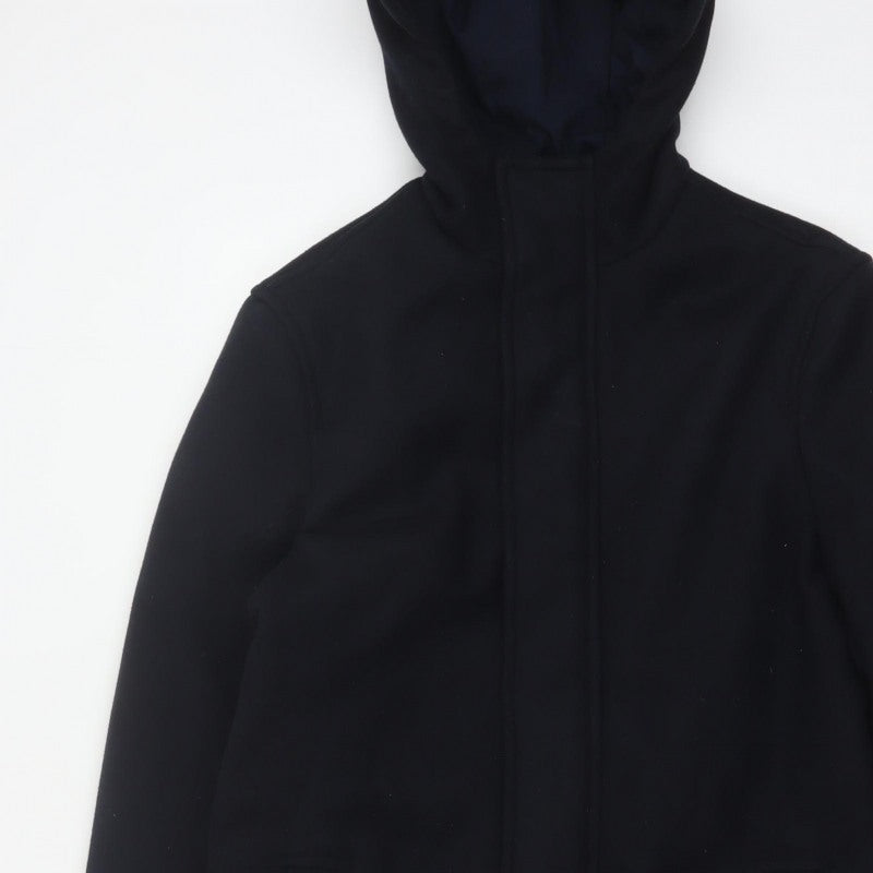 Primark Women’s Black XS Hooded Softshell Zip Coat Pockets