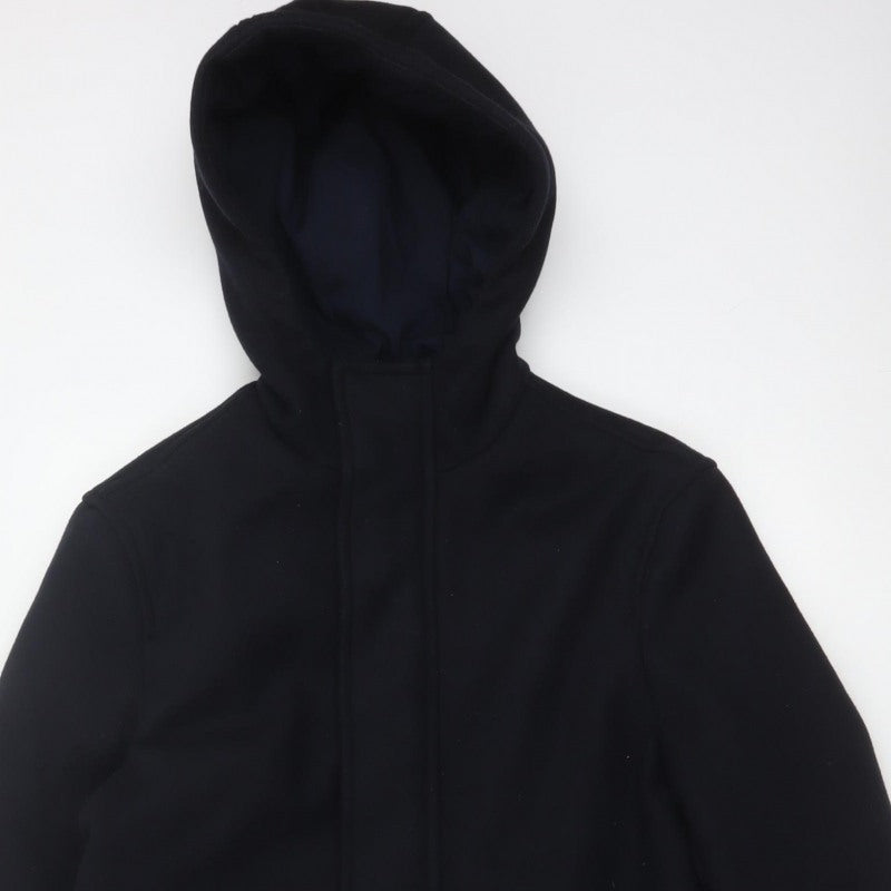 Primark Women’s Black XS Hooded Softshell Zip Coat Pockets