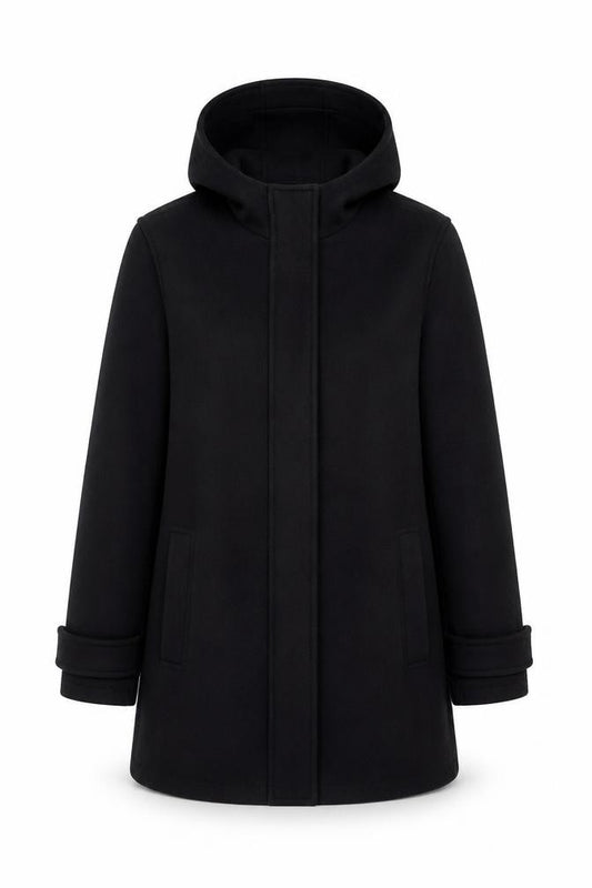 Primark Women’s Black XS Hooded Softshell Zip Coat Pockets