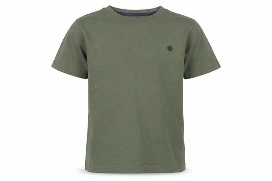 FatFace Boys Green 6-7 Years Jersey Crew Neck Logo T-Shirt