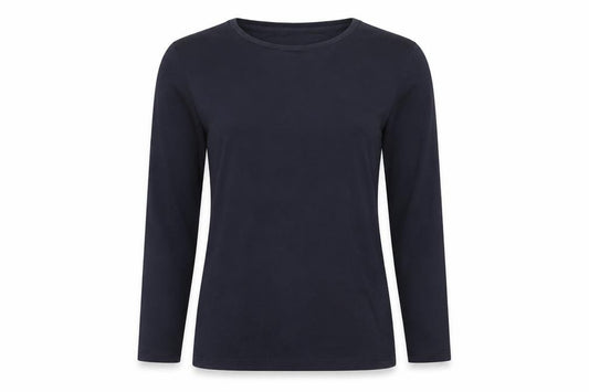 John Lewis Women’s Blue Size 12 Basic Organic Cotton Long Sleeve T-Shirt