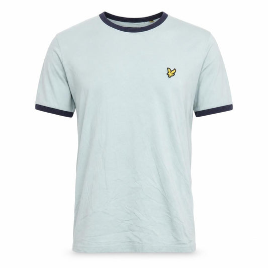 Lyle & Scott Men's Blue M Ringer Crew Neck Cotton Logo T-Shirt