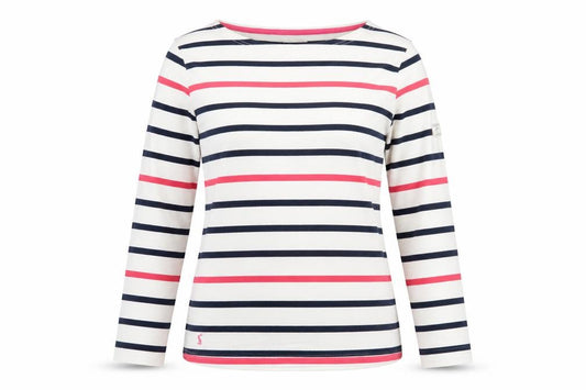 Joules Women Multicoloured UK 10 Jersey Striped Long Sleeve T-Shirt