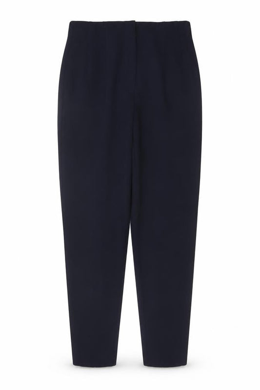 Marks & Spencer Women’s Navy Tapered Tailored Trousers UK 14 Regular