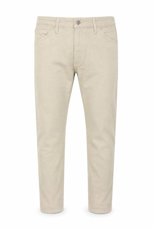 Marks and Spencer Men Beige Slim Fit Tapered Jeans W36 L28 Stretch
