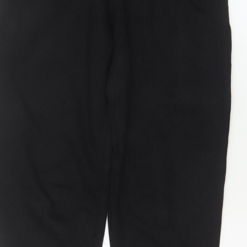 Zara Men’s Black Size S Cotton Blend Drawstring Cuffed Jogger Trousers