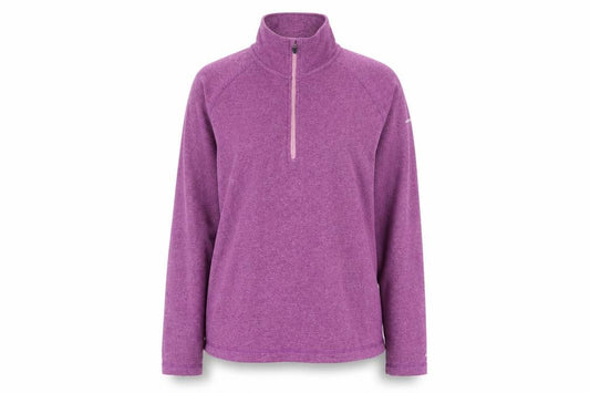 Trespass Women Purple UK 12 M 1/4 Zip High Neck Pullover Sweatshirt