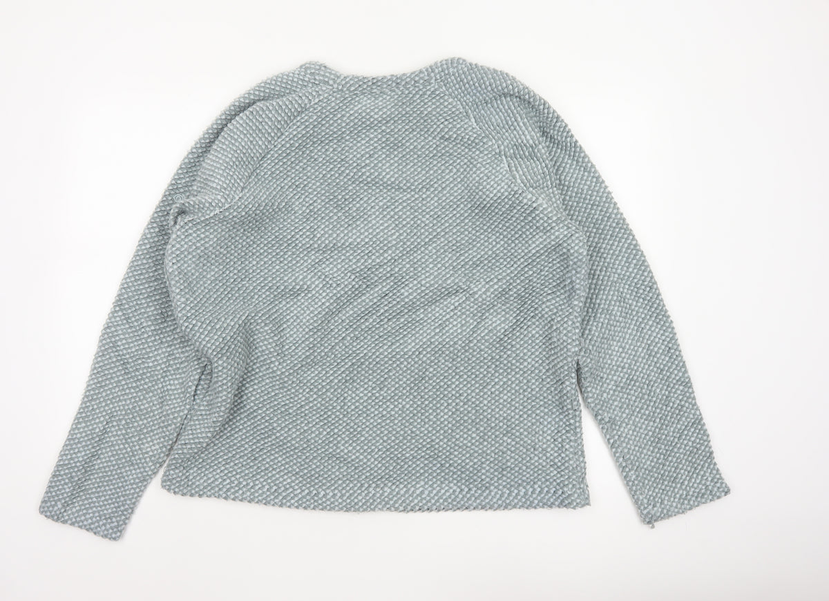 Craghoppers Women Grey UK 18 Henley Knit Button Sweatshirt