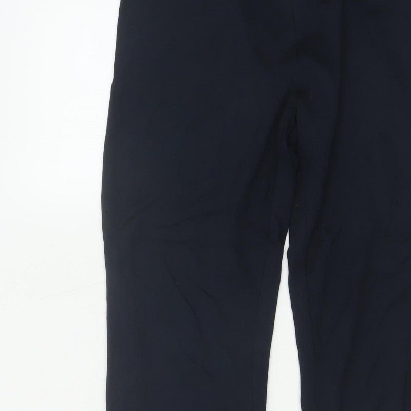 Marks & Spencer Women's Navy UK 10 Regular Tapered Pull-On Trousers