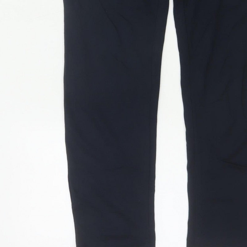 Marks & Spencer Women's Navy UK 10 Regular Tapered Pull-On Trousers