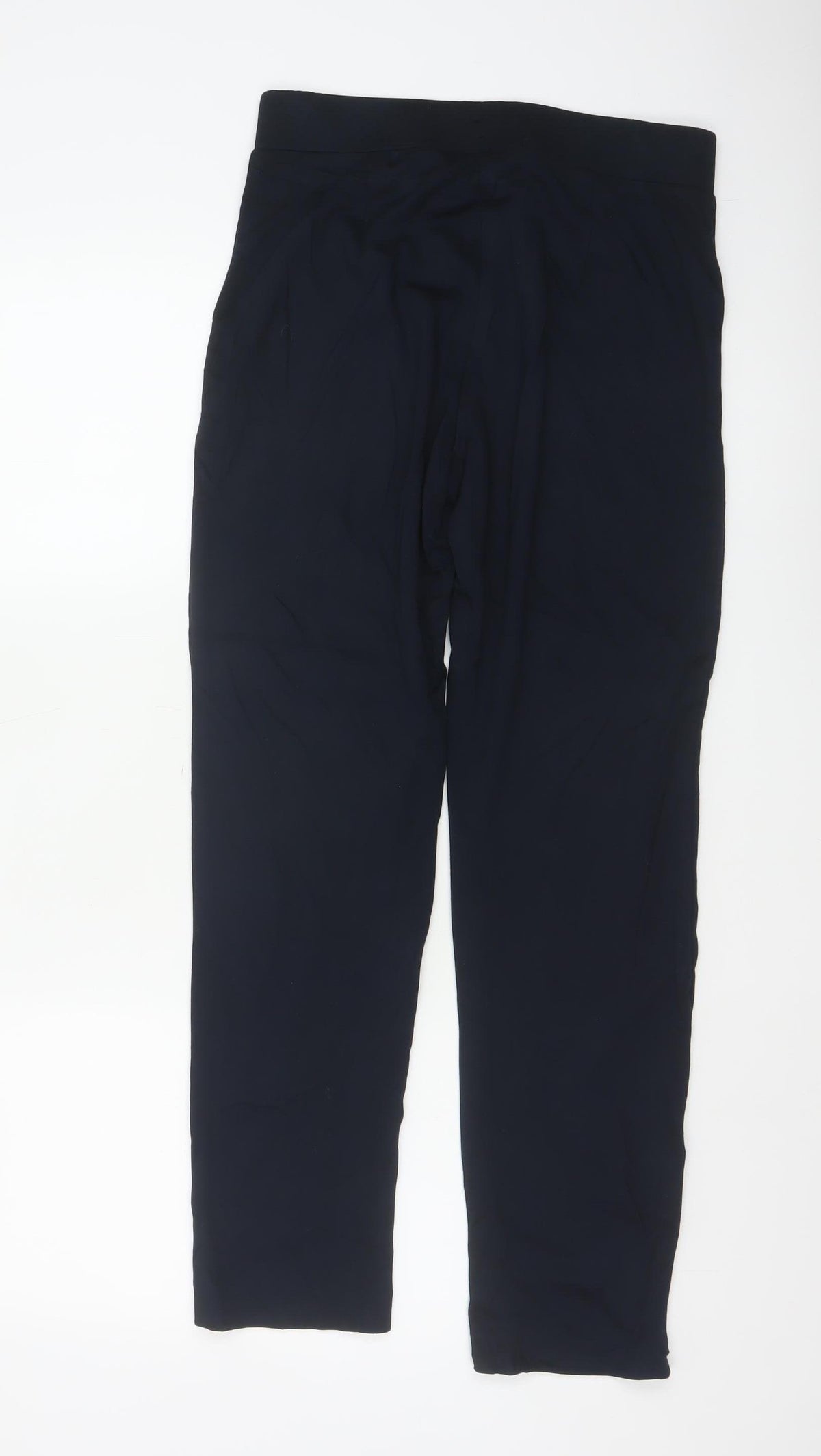Marks & Spencer Women's Navy UK 10 Regular Tapered Pull-On Trousers