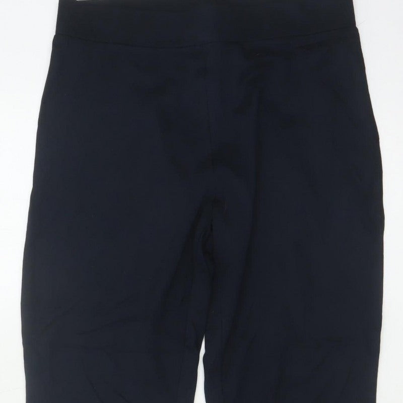Marks & Spencer Women's Navy UK 10 Regular Tapered Pull-On Trousers