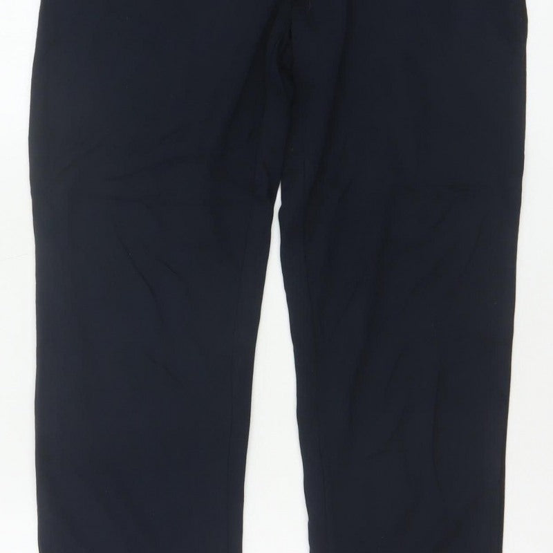 Marks & Spencer Women's Navy UK 10 Regular Tapered Pull-On Trousers