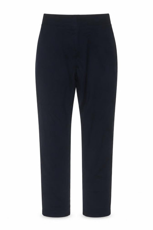 Marks & Spencer Women's Navy UK 10 Regular Tapered Pull-On Trousers